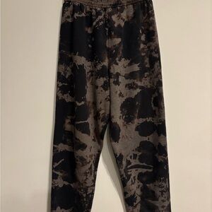 Vintage Hanes Black and Brown Tie-Dye Joggers